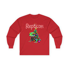 Load image into Gallery viewer, Repticon Unisex Ultra Cotton Long Sleeve Tee w/ Gecko Christmas Tree

