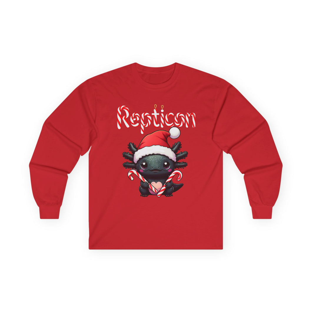 Repticon Unisex Ultra Cotton Long Sleeve Tee w/ Axolotl Santa