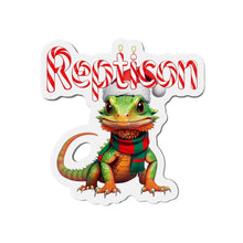 Load image into Gallery viewer, Repticon Die-Cut Magnets w/ Lizard Santa
