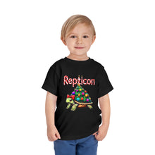 Load image into Gallery viewer, Repticon Toddler Short Sleeve Tee w/ Tortoise Christmas Tree
