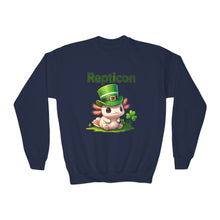 Load image into Gallery viewer, Repticon Youth Crewneck Sweatshirt w/ Axolotl
