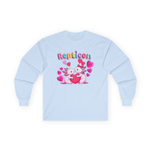 Load image into Gallery viewer, Repticon Unisex Ultra Cotton Long Sleeve Tee w/ Valentine Axolotls
