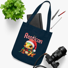 Load image into Gallery viewer, Repticon Organic Canvas Tote Bag w/ Amphibian Santa

