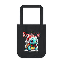 Load image into Gallery viewer, Repticon Organic Canvas Tote Bag w/ Tortoise Santa
