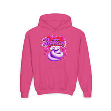 Load image into Gallery viewer, Repticon Youth Heavy Blend Hooded Sweatshirt w/ Valentine Snakes
