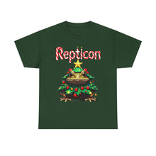 Load image into Gallery viewer, Repticon Unisex Heavy Cotton Tee w/ Toad Christmas Tree
