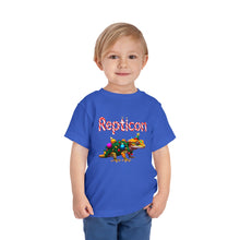 Load image into Gallery viewer, Repticon Toddler Short Sleeve Tee w/ Crested Gecko Christmas Tree
