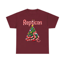 Load image into Gallery viewer, Repticon Unisex Heavy Cotton Tee w/ Candy Cane Christmas Tree
