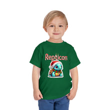 Load image into Gallery viewer, Repticon Toddler Short Sleeve Tee w/ Tortoise Santa
