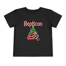 Load image into Gallery viewer, Repticon Toddler Short Sleeve Tee w/ Candy Cane Christmas Tree
