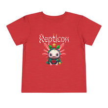 Load image into Gallery viewer, Repticon Toddler Short Sleeve Tee w/ Axolotl Christmas Tree
