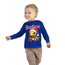 Load image into Gallery viewer, Repticon Toddler Long Sleeve Tee w/ Amphibian Santa
