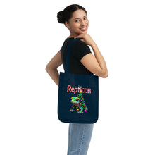 Load image into Gallery viewer, Repticon Organic Canvas Tote Bag w/ Gecko Christmas Tree
