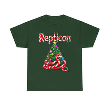 Load image into Gallery viewer, Repticon Unisex Heavy Cotton Tee w/ Candy Cane Christmas Tree

