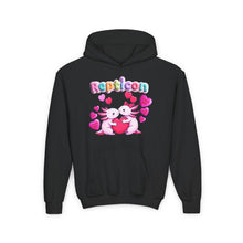 Load image into Gallery viewer, Repticon Youth Heavy Blend Hooded Sweatshirt w/ Valentine Axolotls
