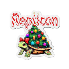 Load image into Gallery viewer, Repticon Die-Cut Magnets w/ Tortoise Christmas Tree
