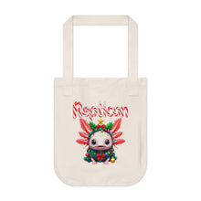 Load image into Gallery viewer, Repticon Organic Canvas Tote Bag w/ Axolotl Christmas Tree
