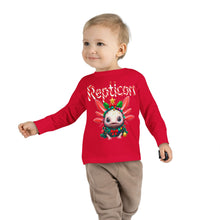 Load image into Gallery viewer, Repticon Toddler Long Sleeve Tee w/ Axolotl Christmas Tree

