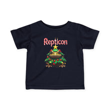 Load image into Gallery viewer, Repticon Infant Fine Jersey Tee w/ Toad Christmas Tree
