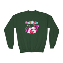 Load image into Gallery viewer, Repticon Youth Crewneck Sweatshirt w/ Valentine Axolotls
