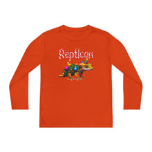 Load image into Gallery viewer, Repticon Youth Long Sleeve Competitor Tee w/ Crested Gecko Christmas Tree
