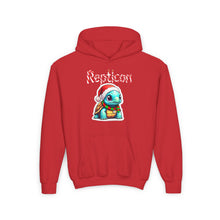 Load image into Gallery viewer, Repticon Youth Heavy Blend Hooded Sweatshirt w/ Tortoise Santa
