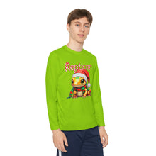 Load image into Gallery viewer, Repticon Youth Long Sleeve Competitor Tee w/ Amphibian Santa
