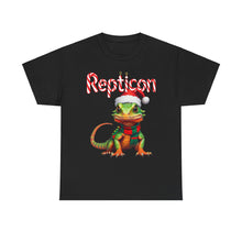 Load image into Gallery viewer, Repticon Unisex Heavy Cotton Tee w/ Lizard Santa
