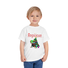 Load image into Gallery viewer, Repticon Toddler Short Sleeve Tee w/ Gecko Christmas Tree
