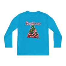 Load image into Gallery viewer, Repticon Youth Long Sleeve Competitor Tee w/ Candy Cane Snake Christmas Tree
