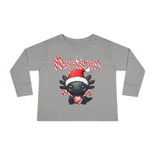 Load image into Gallery viewer, Repticon Toddler Long Sleeve Tee w/ Axolotl Santa
