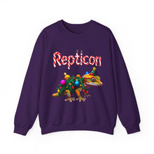 Load image into Gallery viewer, Repticon Unisex Heavy Blend™ Crewneck Sweatshirt w/ Crested Gecko Santa
