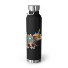 Load image into Gallery viewer, Repticon Copper Vacuum Insulated Bottle, 22oz w/ Crested Gecko Christmas Tree
