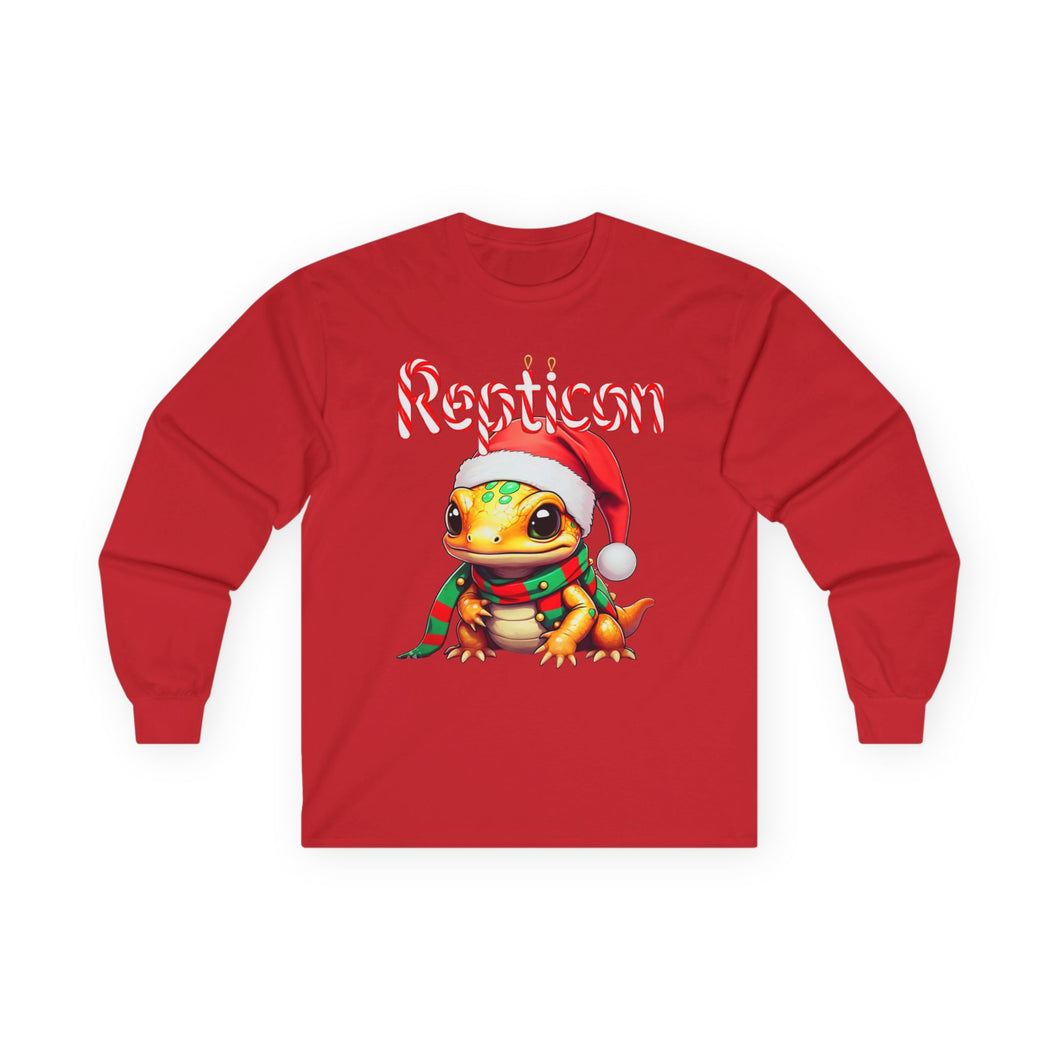 Repticon Unisex Ultra Cotton Long Sleeve Tee w/ Amphibian Santa