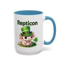 Load image into Gallery viewer, Repticon Accent Coffee Mug w/ Axolotl
