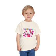 Load image into Gallery viewer, Repticon Toddler Short Sleeve Tee w/ Valentine Axolotls
