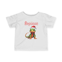 Load image into Gallery viewer, Repticon Infant Fine Jersey Tee w/ Lizard Santa
