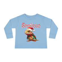 Load image into Gallery viewer, Repticon Toddler Long Sleeve Tee w/ Bearded Dragon Santa
