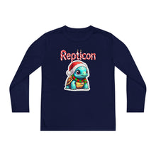 Load image into Gallery viewer, Repticon Youth Long Sleeve Competitor Tee w/ Tortoise Santa
