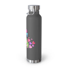 Load image into Gallery viewer, Repticon Copper Vacuum Insulated Bottle, 22oz w/ Valentine Frogs
