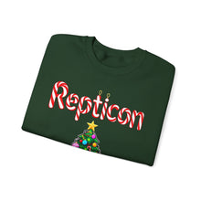 Load image into Gallery viewer, Repticon Unisex Heavy Blend™ Crewneck Sweatshirt w/ Candy Cane Snake Christmas Tree
