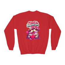 Load image into Gallery viewer, Repticon Youth Crewneck Sweatshirt w/ Valentine&#39;s Frogs
