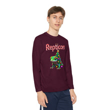 Load image into Gallery viewer, Repticon Youth Long Sleeve Competitor Tee w/ Gecko Christmas Tree
