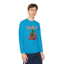 Load image into Gallery viewer, Repticon Youth Long Sleeve Competitor Tee w/ Candy Cane Snake Christmas Tree
