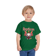 Load image into Gallery viewer, Repticon Toddler Short Sleeve Tee w/ Axolotl Christmas Tree
