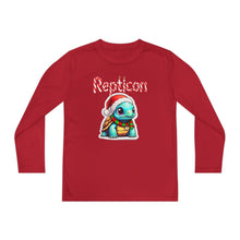 Load image into Gallery viewer, Repticon Youth Long Sleeve Competitor Tee w/ Tortoise Santa
