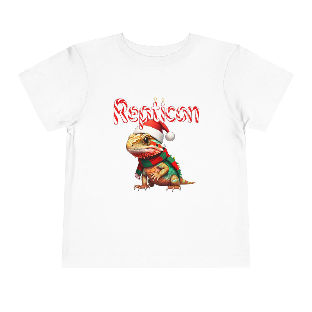 Repticon Toddler Short Sleeve Tee w/ Bearded Dragon Santa