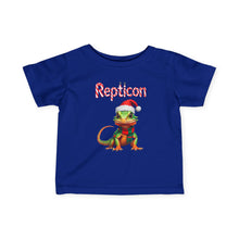 Load image into Gallery viewer, Repticon Infant Fine Jersey Tee w/ Lizard Santa
