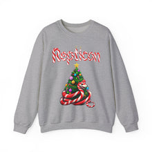Load image into Gallery viewer, Repticon Unisex Heavy Blend™ Crewneck Sweatshirt w/ Candy Cane Snake Christmas Tree
