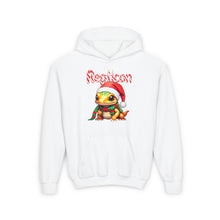 Load image into Gallery viewer, Repticon Youth Heavy Blend Hooded Sweatshirt w/ Amphibian Santa
